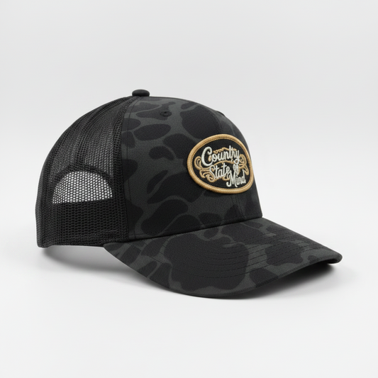 Country State of Mind Camo Trucker Hat