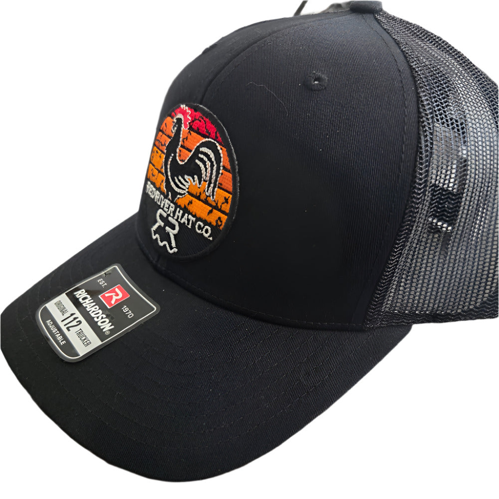"Sunrise" Classic Trucker Hat - Black/Black
