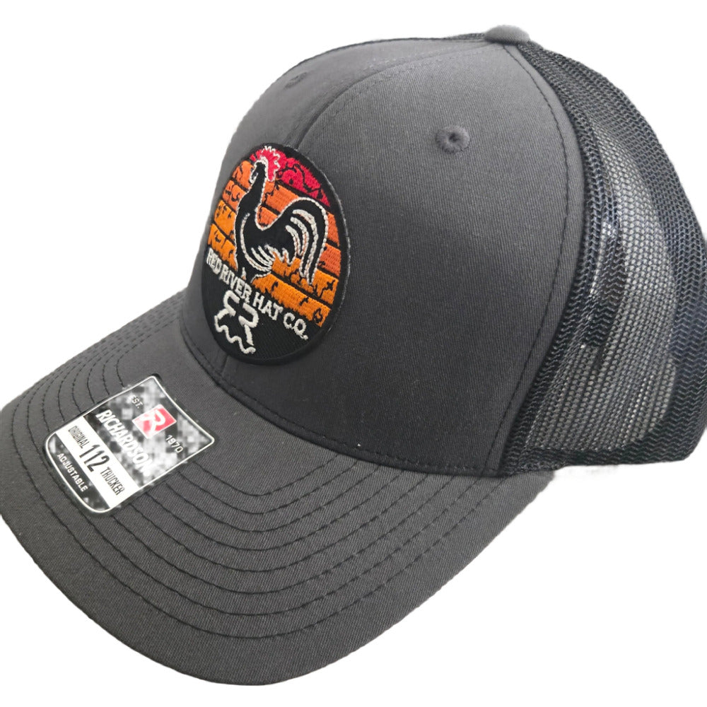 "Sunrise" Classic Trucker Hat - Black/Graphite
