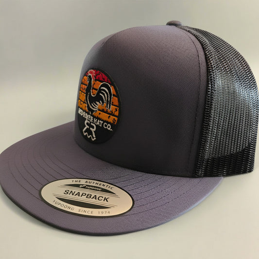 "Sunrise" Hat Graphite/Black Flat Bill