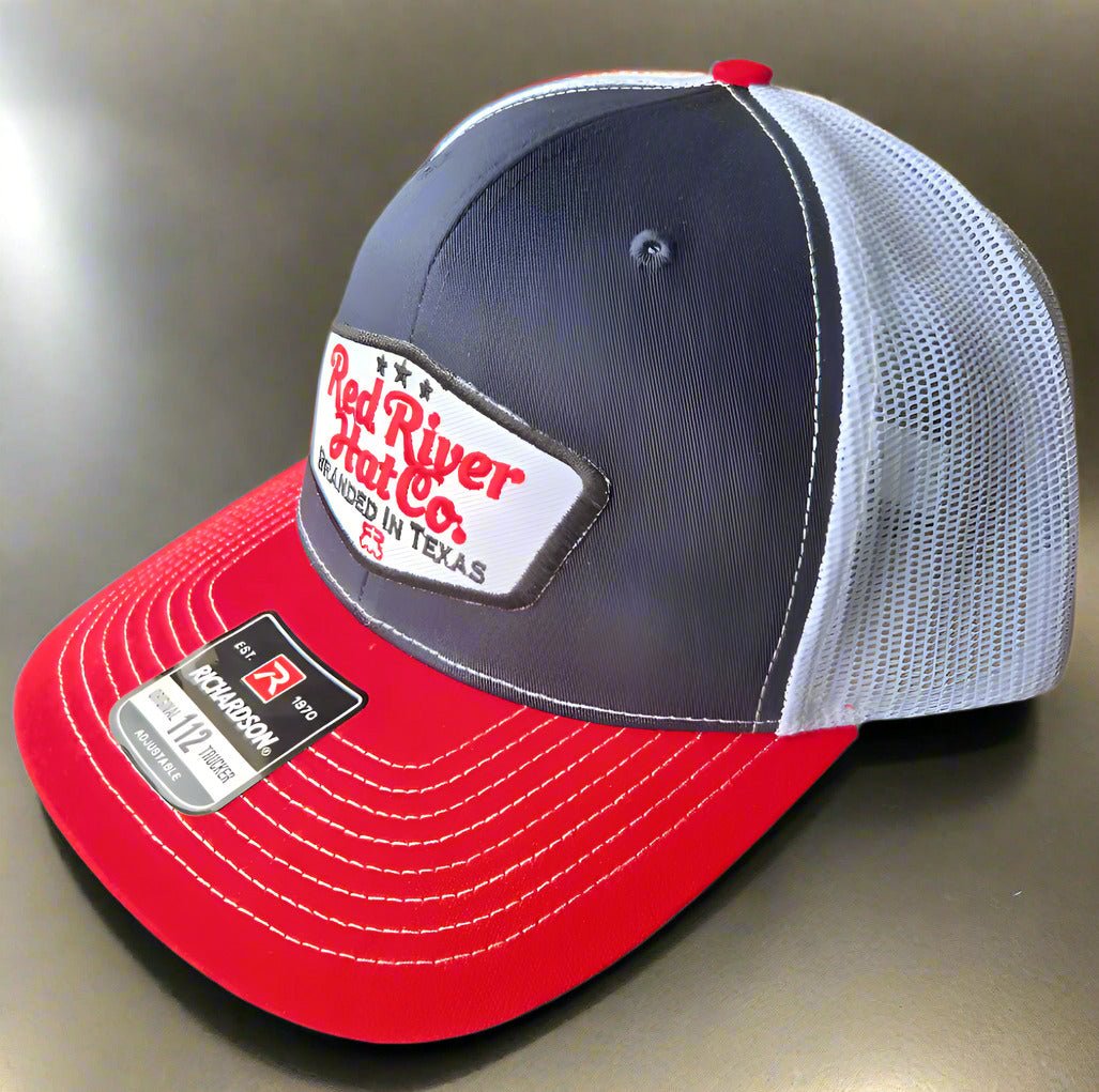 Branded in Texas Trucker Hat. Red/White/Blue