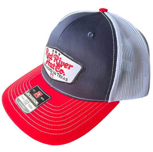 Branded in Texas Trucker Hat. Red/White/Blue