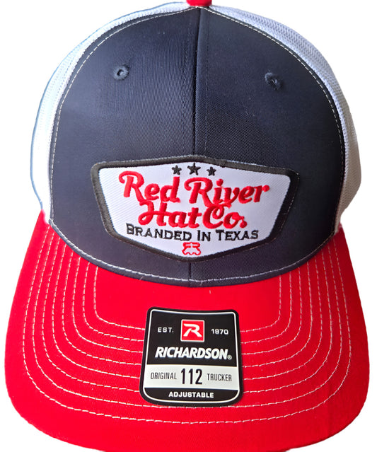 Branded in Texas Trucker Hat. Red/White/Blue