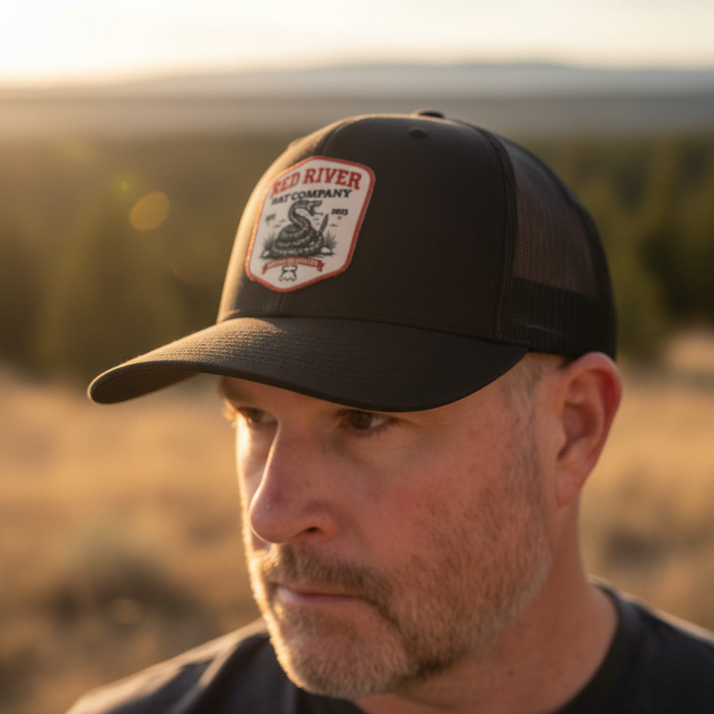 River Rattler Trucker Hat — Black