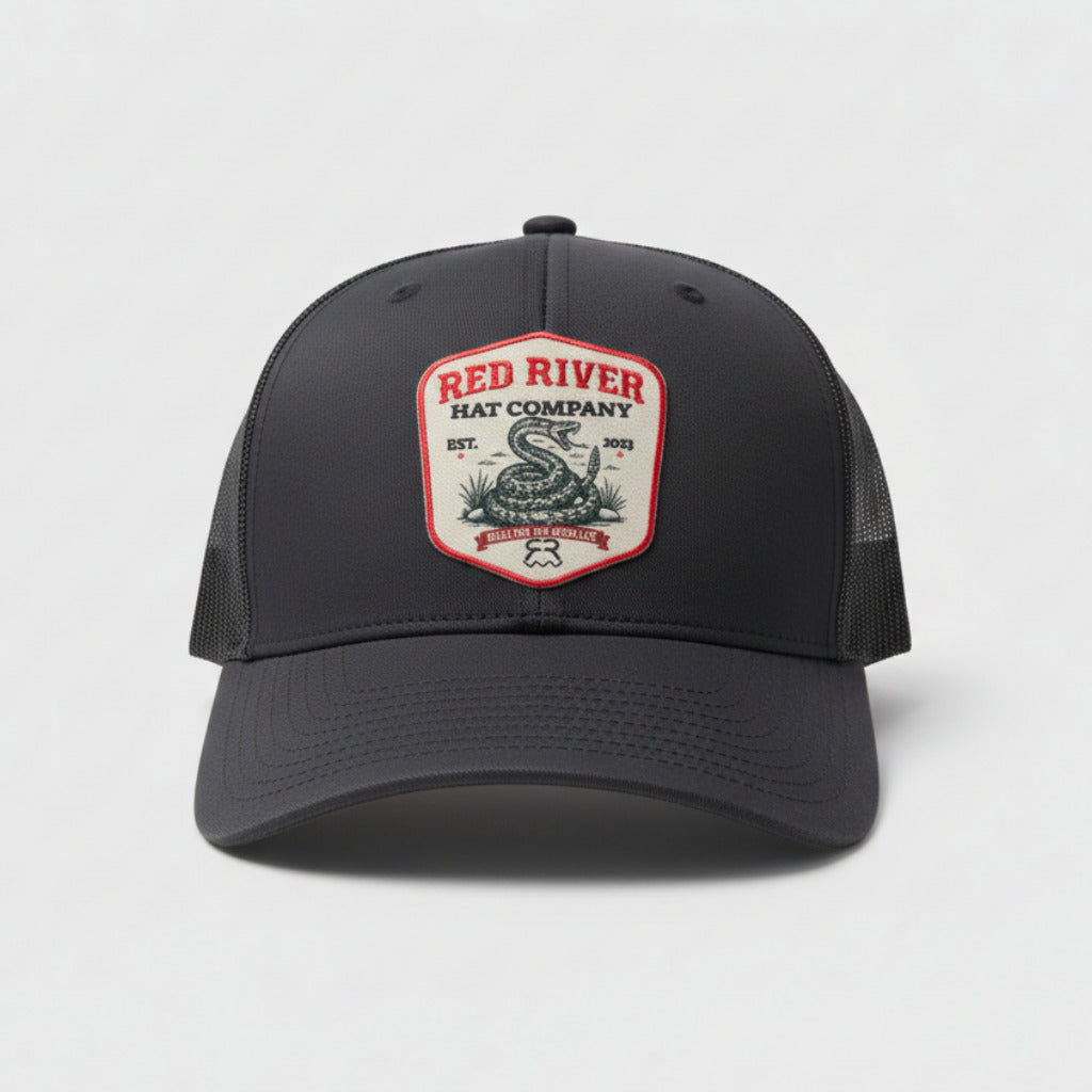 River Rattler Trucker Hat — Black