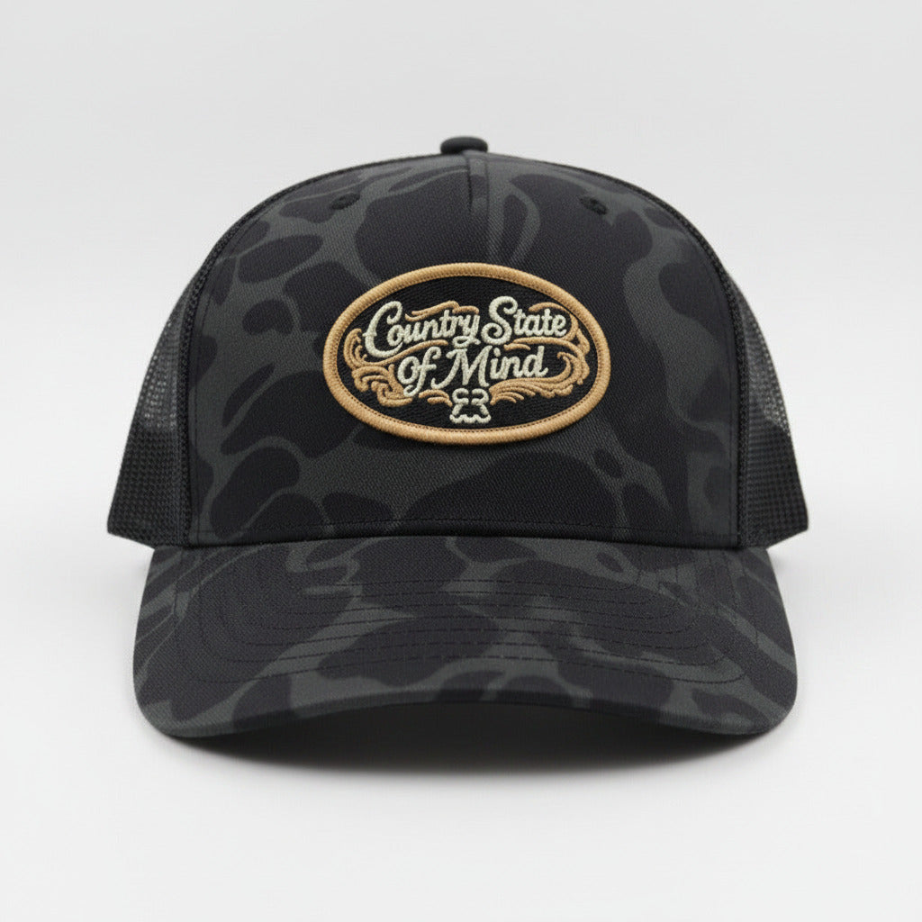 Country State of Mind Camo Trucker Hat
