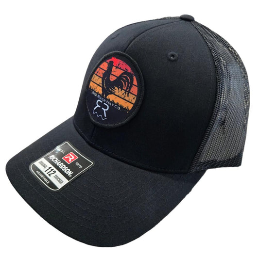 "Sunrise" Classic Trucker Hat - Black/Black