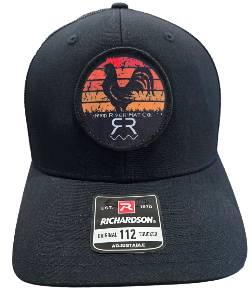 "Sunrise" Classic Trucker Hat - Black/Black