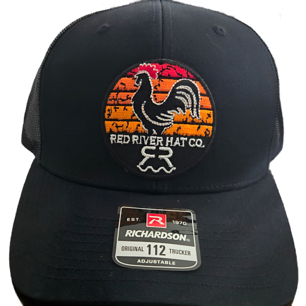 "Sunrise" Classic Trucker Hat - Black/Black