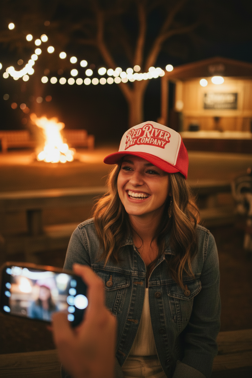 Girl in Pink Hat - Night Lifestyle