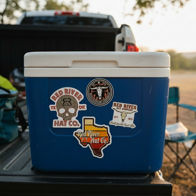 Stickers on Cooler - Candid Imperfect
