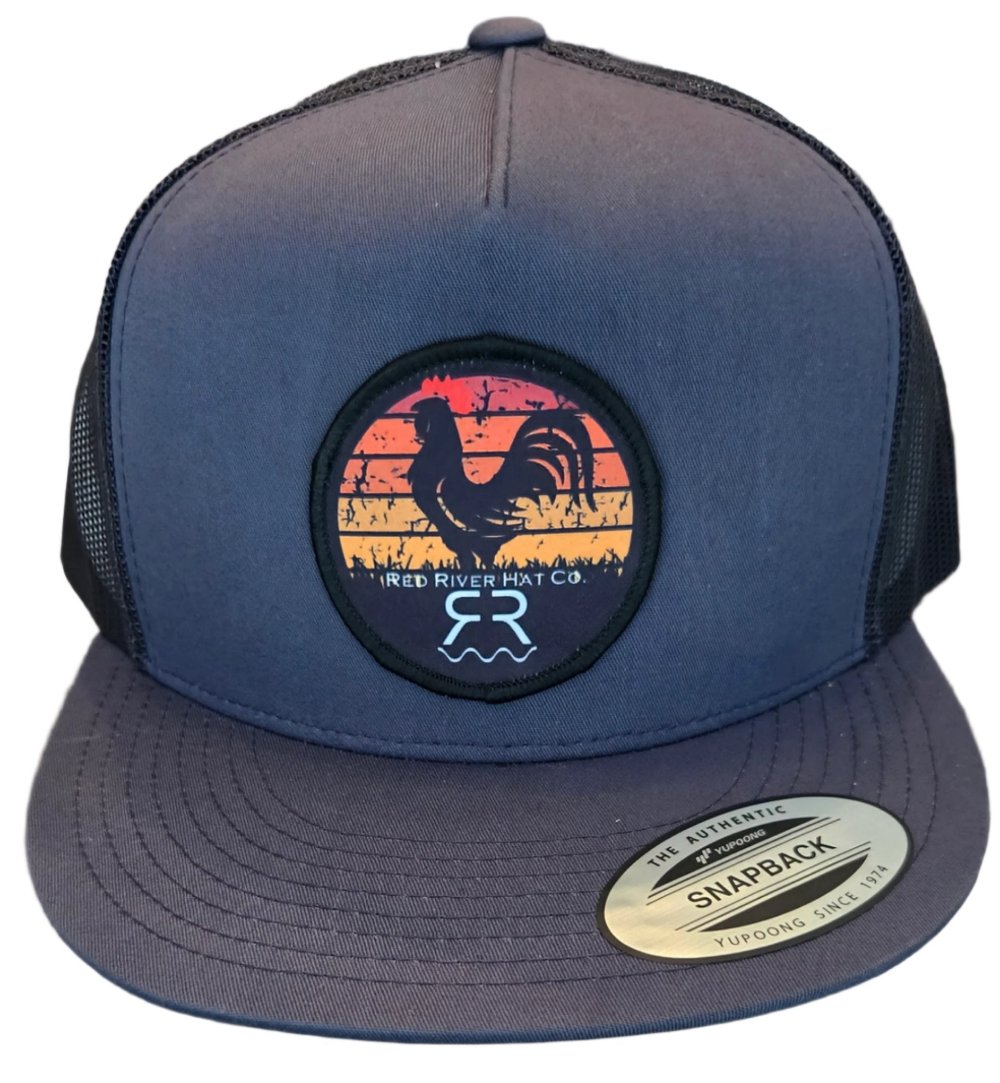 "Sunrise" Hat Graphite/Black Flat Bill